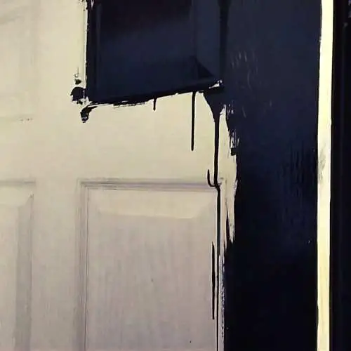 Enamel paint on door