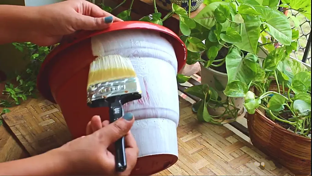 Using Emulsion Paint for Plastic Plant Pots