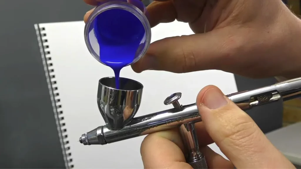 Using acrylic paint in airbrush