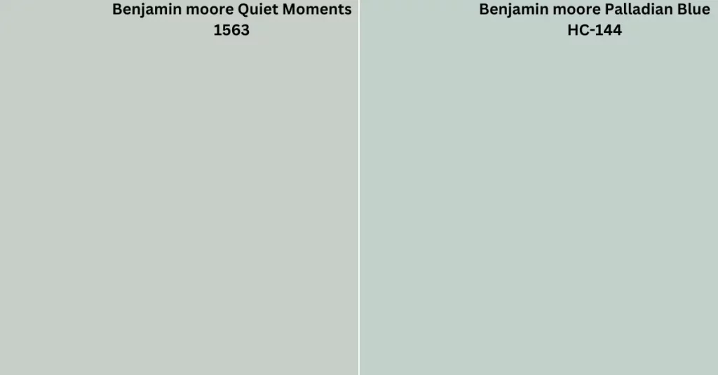 Benjamin Moore Quiet Moments Vs Palladian Blue