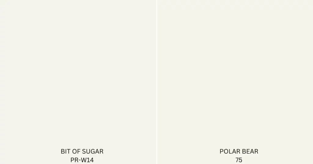 Behr Bit of Sugar vs Polar Bear undertones