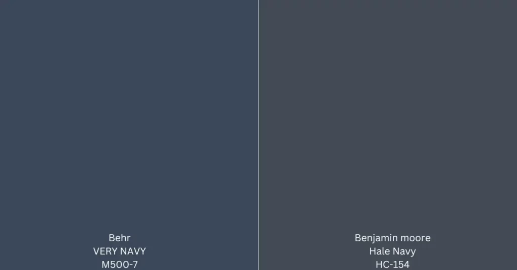 Behr Very navy vs Hale navy