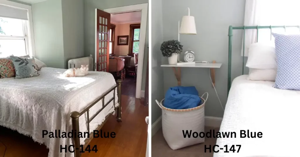 Benjamin moore Palladian Blue and Woodlawn Blue