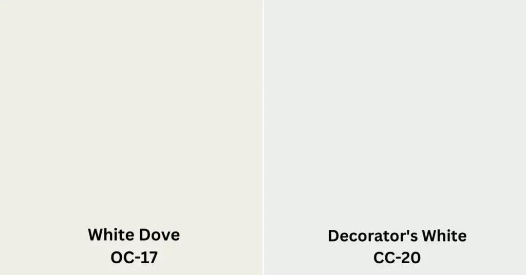White Dove vs Decorators White undertones.