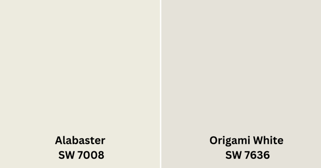 Alabaster vs Origami White