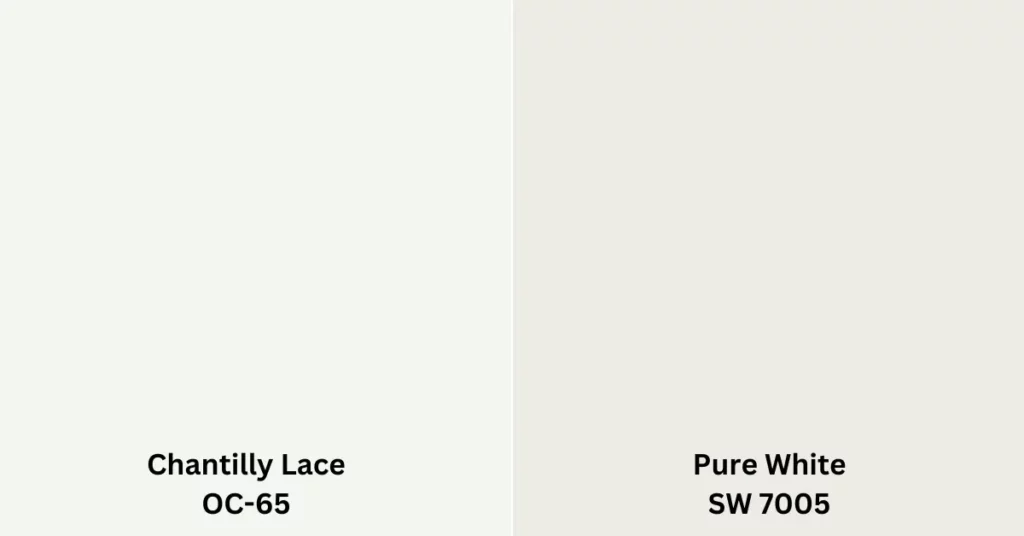 Chantilly lace vs Pure White undertone
