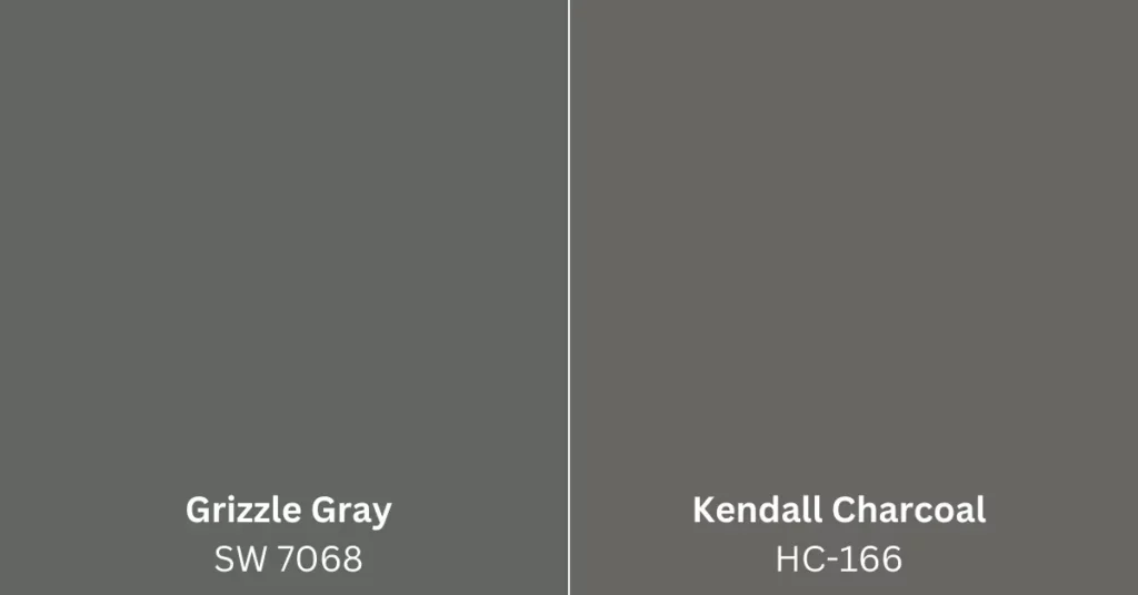Grizzle Gray vs Kendall Charcoal undertones
