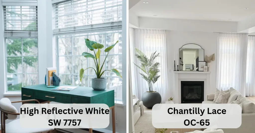High Reflective White vs Chantilly Lace