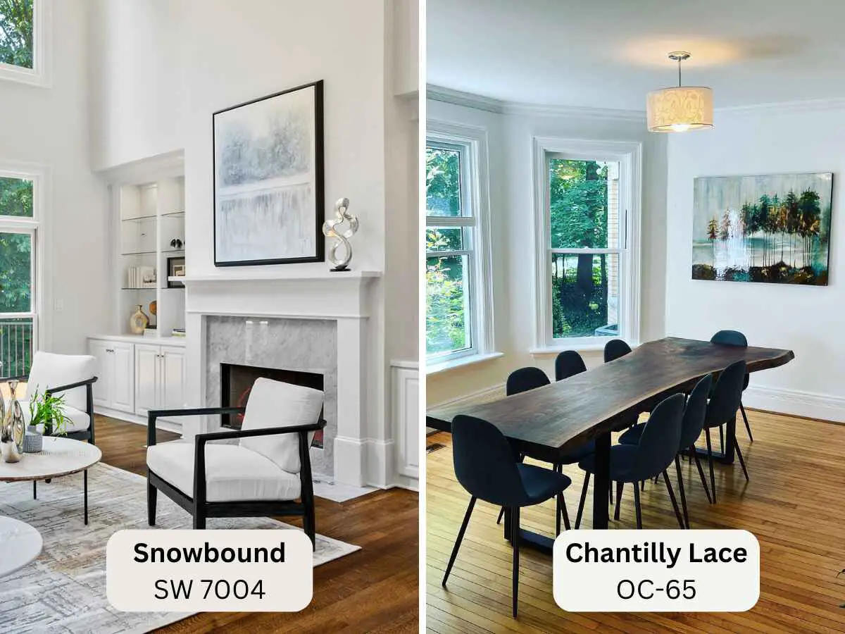 Snowbound vs Chantilly lace