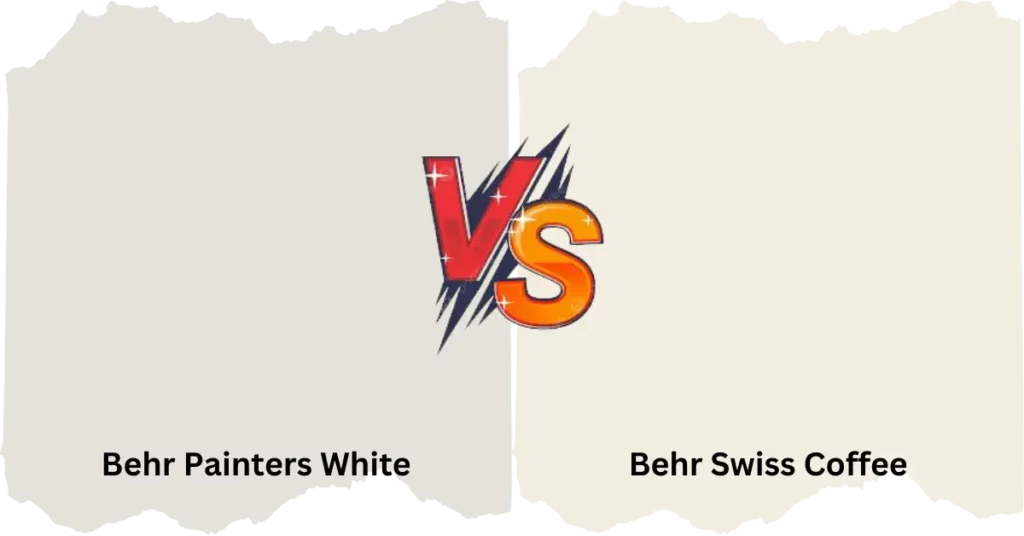 Behr Painters White Vs Swiss Coffee