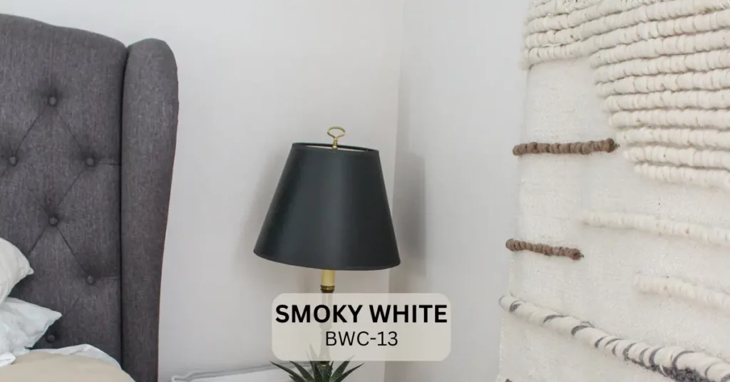 Behr Smoky White on walls.