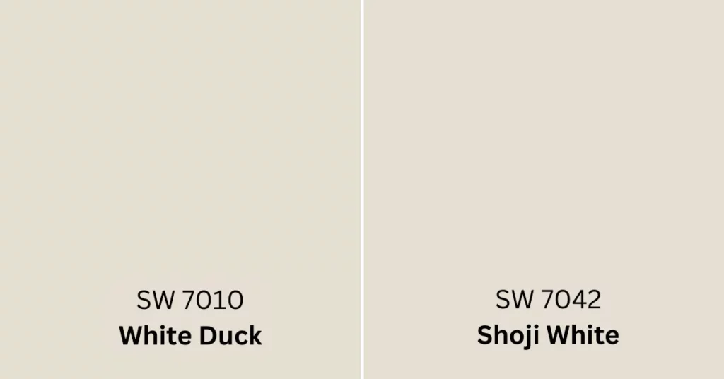 White Duck Vs Shoji White undertones.